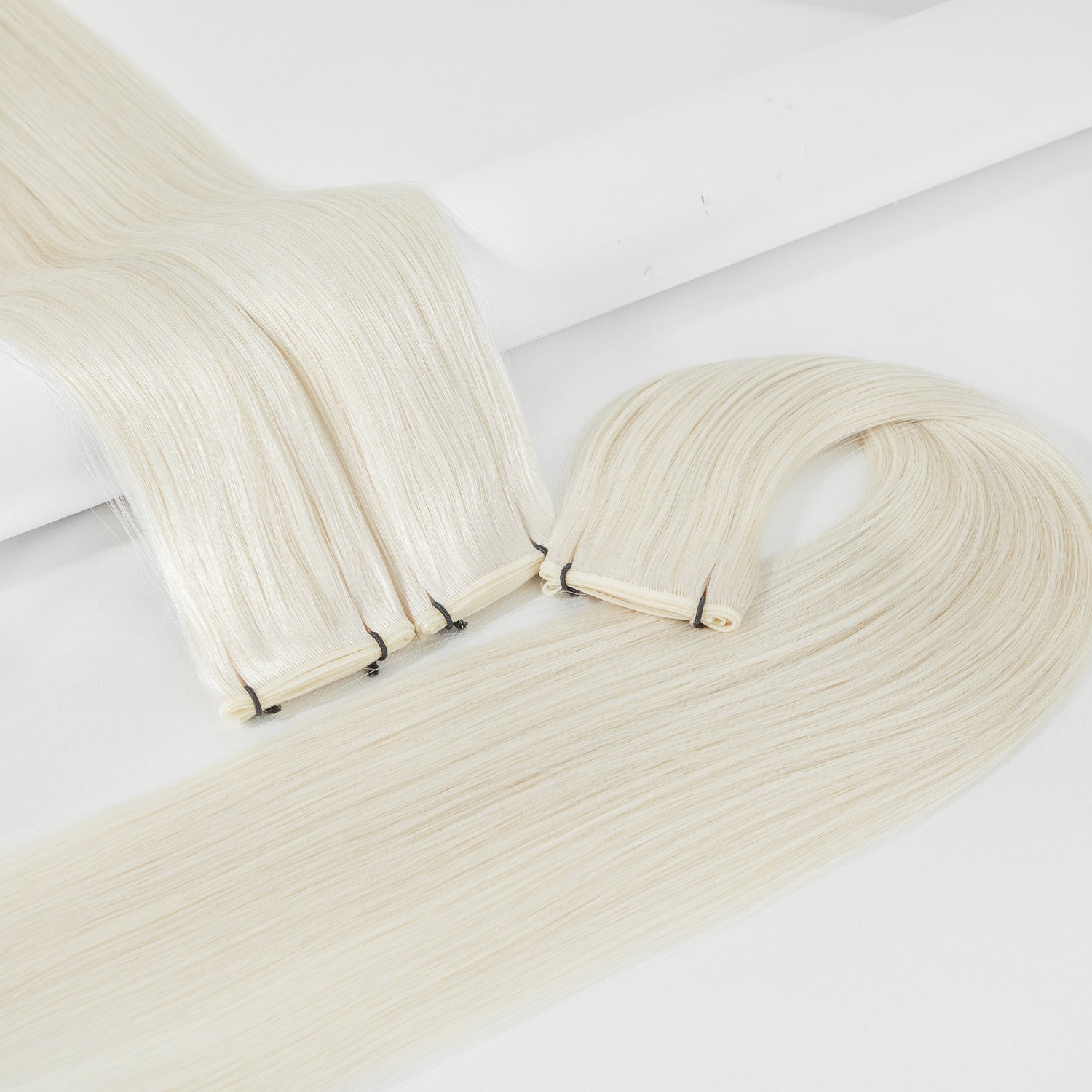 Light Ash Blonde Weft Hair Extensions