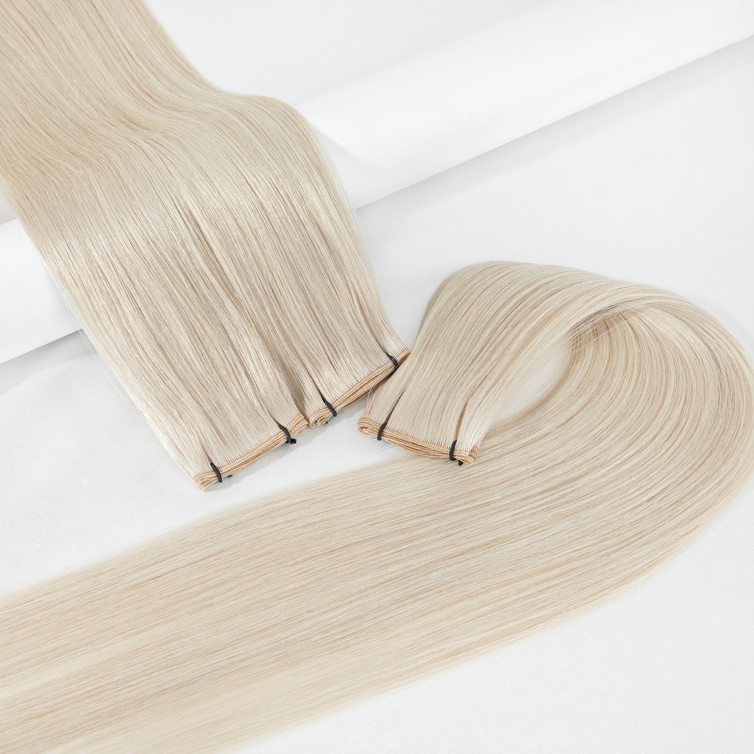 Light Beige Blonde Weft Hair Extensions