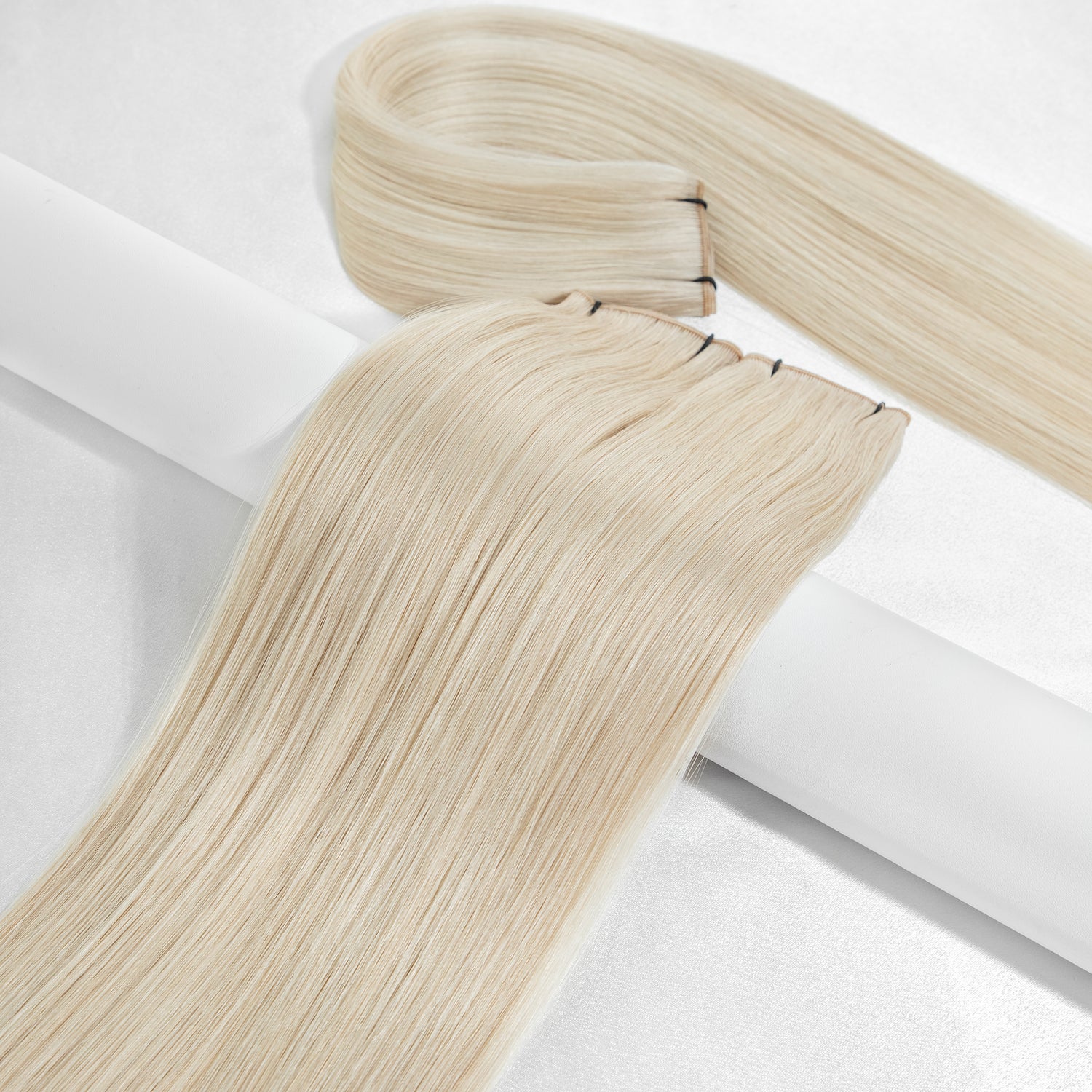 Light Beige Blonde Weft Hair Extensions