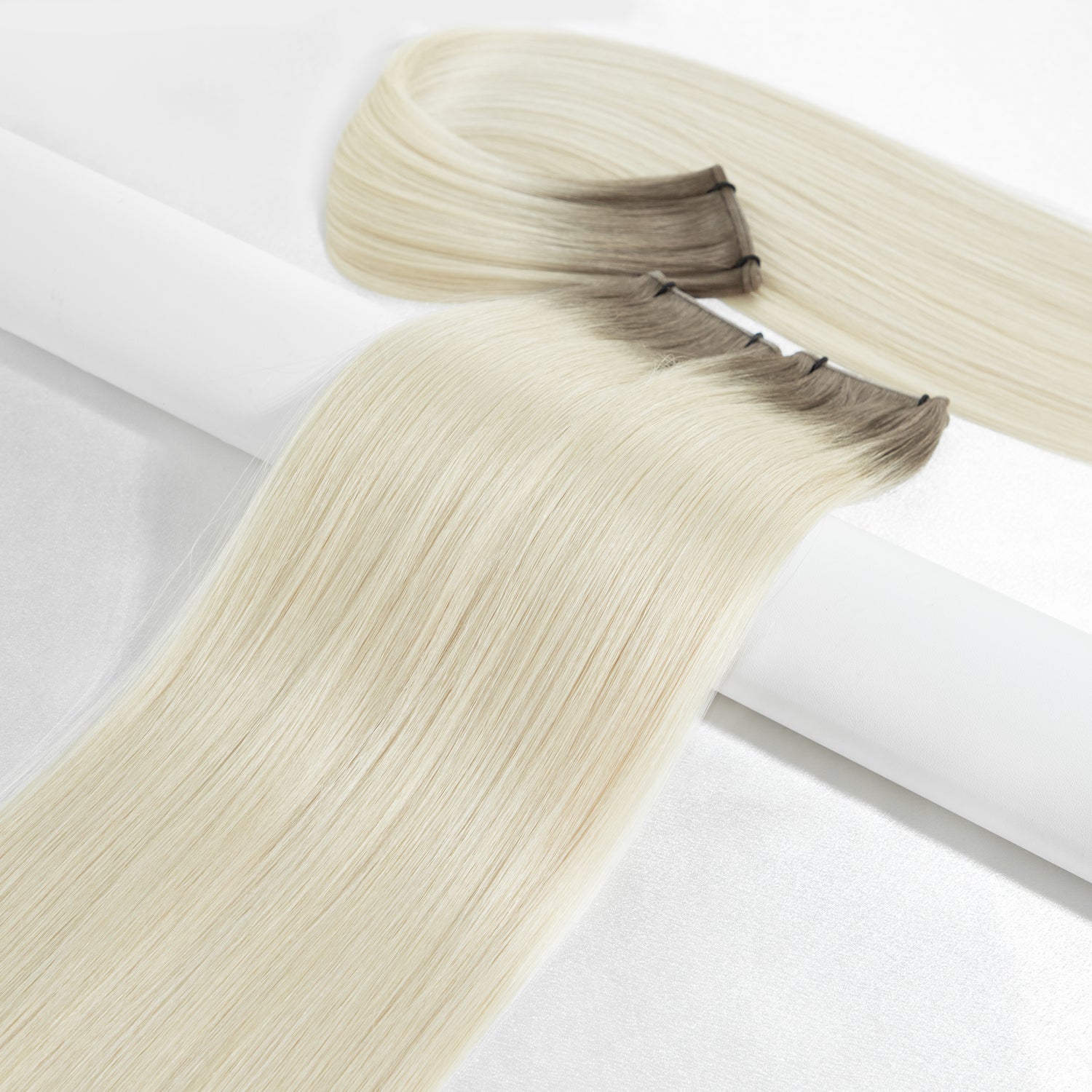 Ombre Light Blonde Weft Hair Extensions
