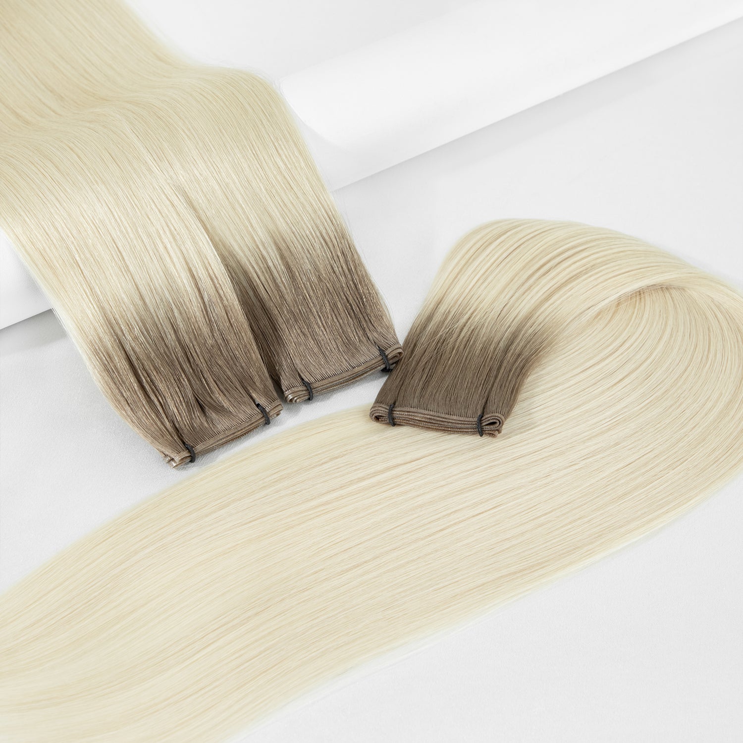 Ombre Light Blonde Weft Hair Extensions